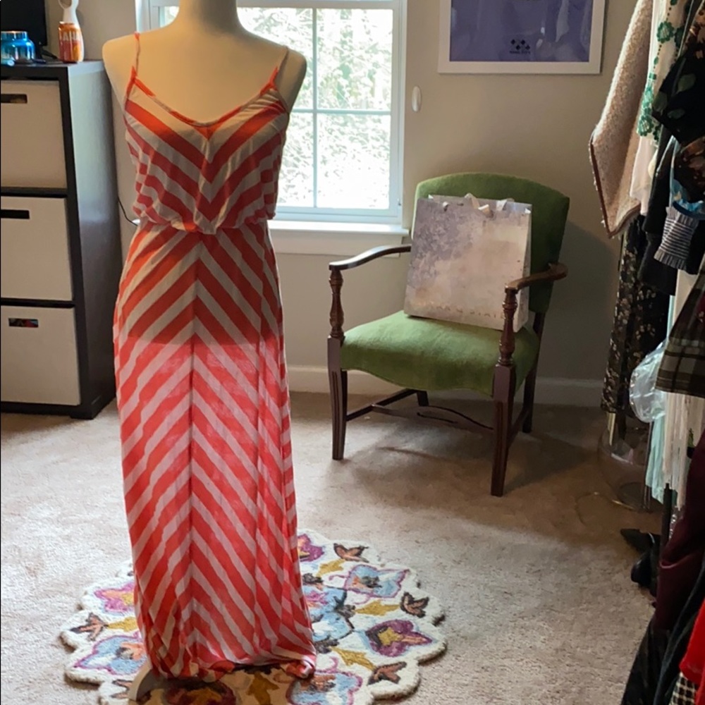 ALLOY striped maxi dress